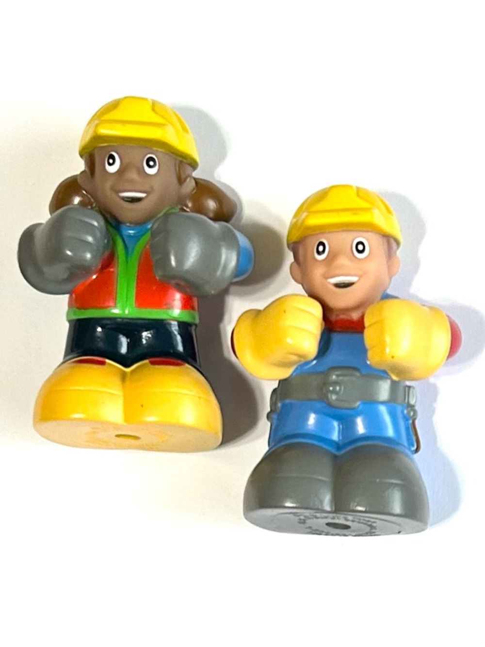 4/$20 Little Tikes Construction Workers 3.25” Figures Yellow Hard Hats